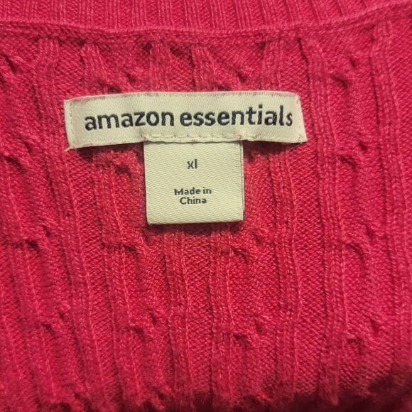 Hot Pink Mock Neck Sweater EUC XL - Picture 3 of 3